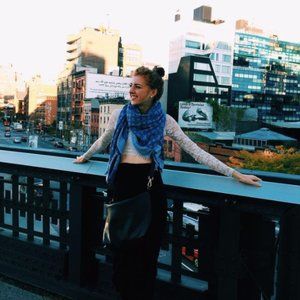 Large LV Monogram Blue Scarf